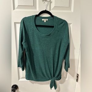 Nine Britton 3/4 Sleeve Tie Front Sweater